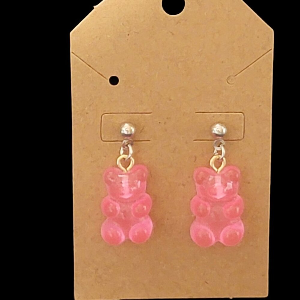 Pink Gummy Bear Earrings